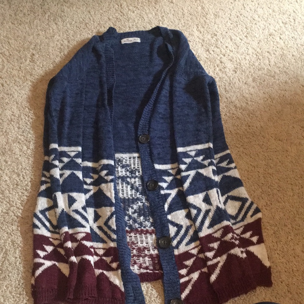 Long loose cardigan